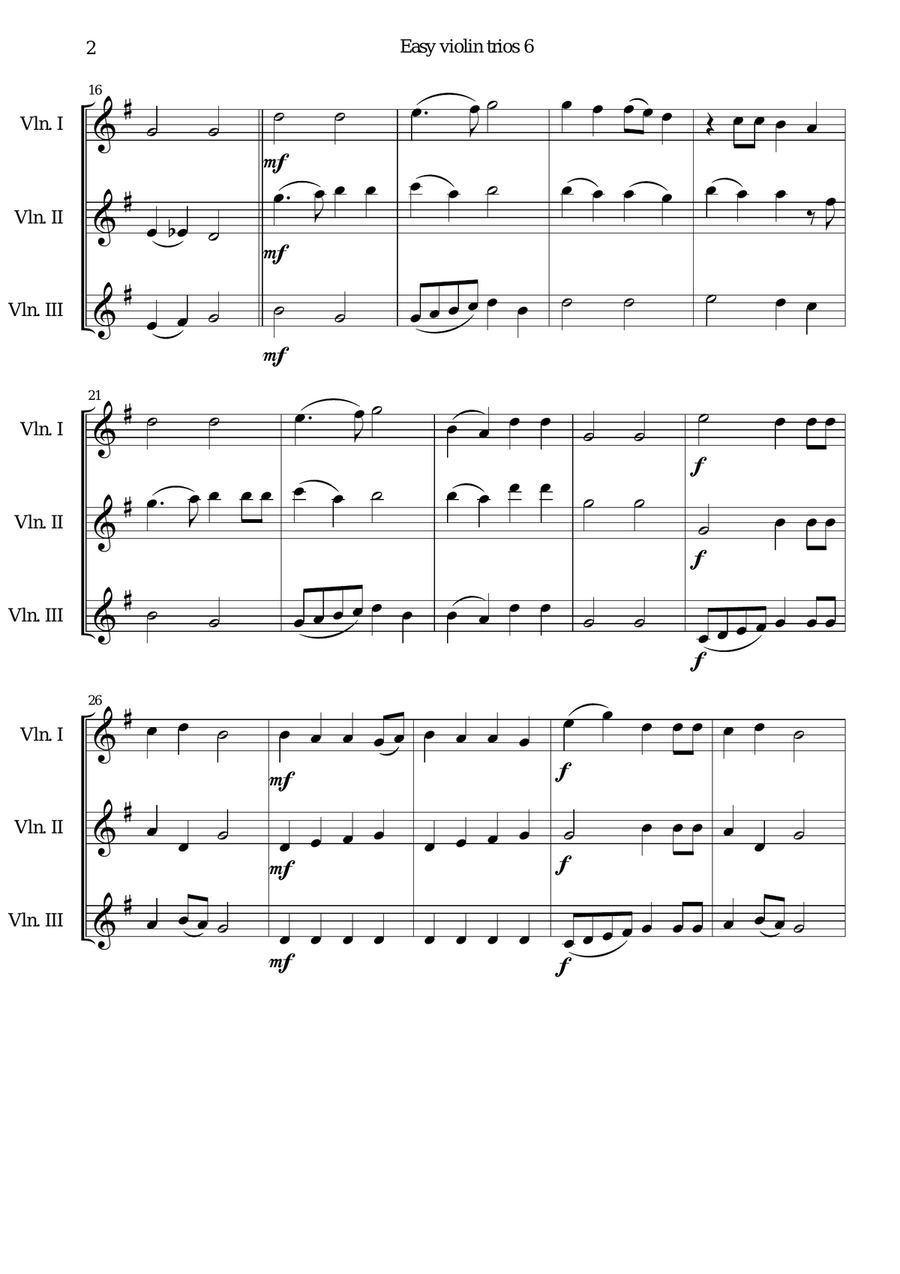 Donkey Riding for violin trio Violin Solo scores gallery preview page 2