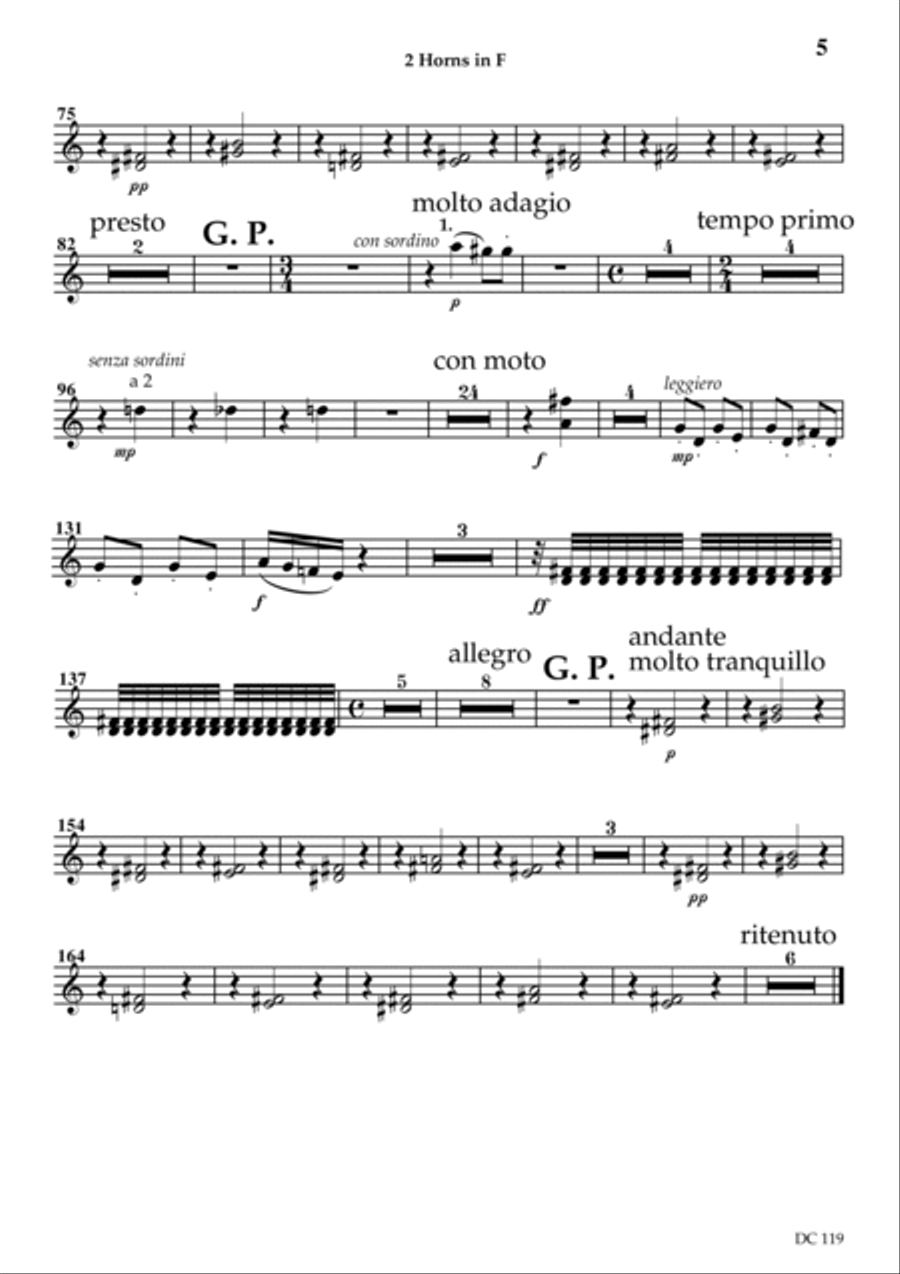 The Children of Prague - brass and percussion parts Small Ensemble scores gallery preview page 4