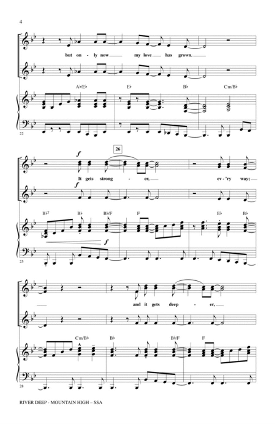 River Deep - Mountain High (arr. Kirby Shaw) SSA scores gallery preview page 3
