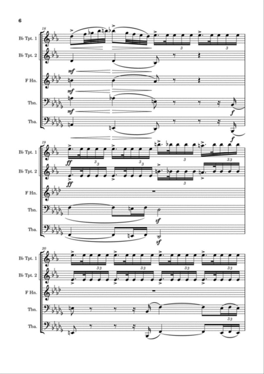 Samuel Goldberg und Schmuÿle - Pictures at an Exhibition Brass Ensemble scores gallery preview page 6