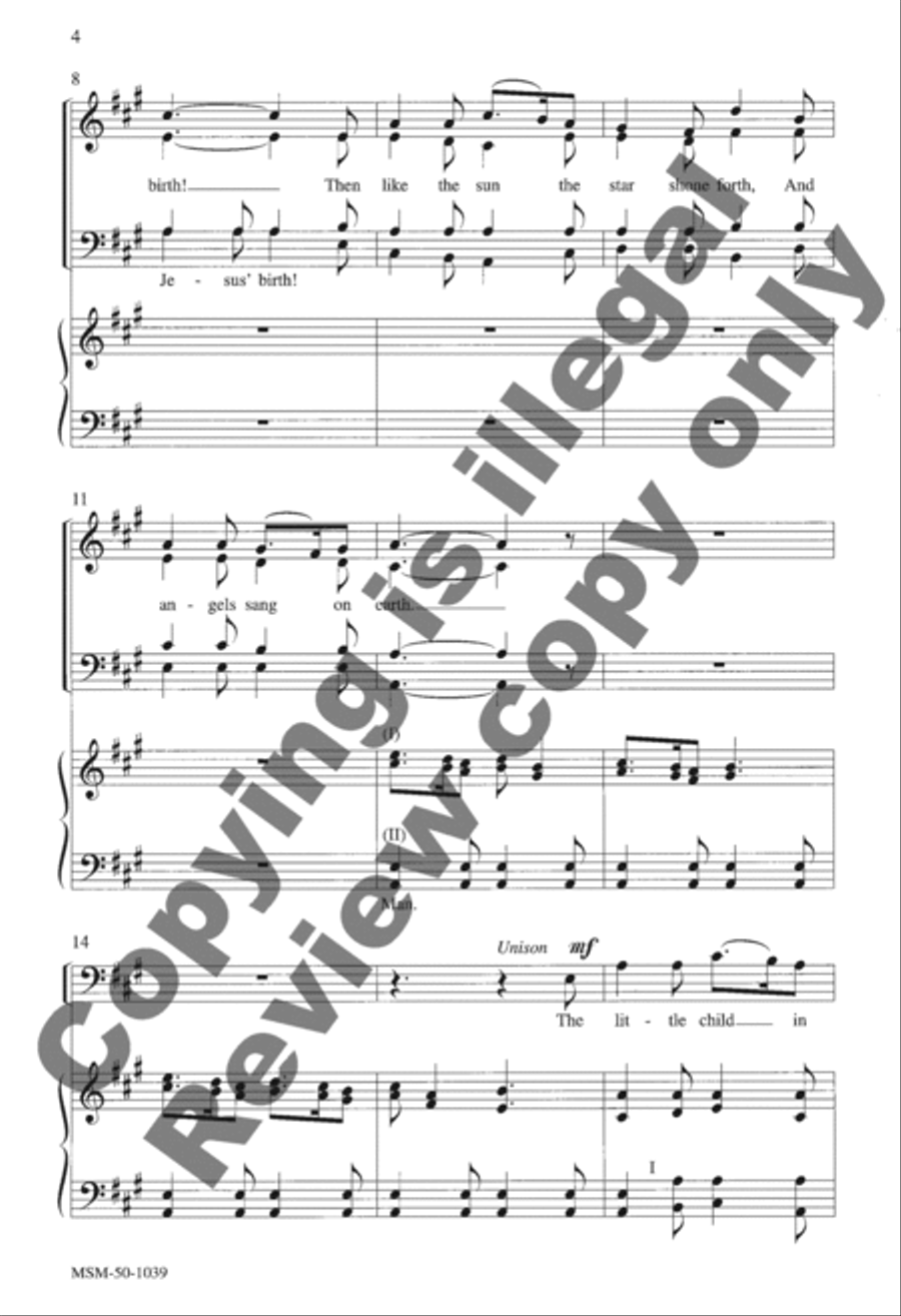 I Am So Glad Each Christmas Eve 4-Part scores gallery preview page 3