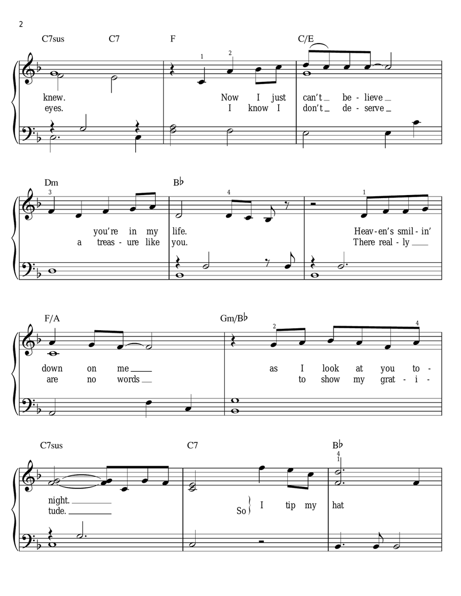 The Keeper Of The Stars The Keeper Of The Stars Easy Piano scores gallery preview page 2