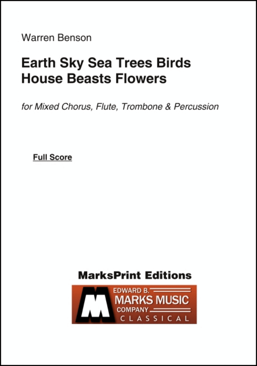 Earth Sky Sea Trees Birds House Beasts Flowers Choir scores gallery preview page 1