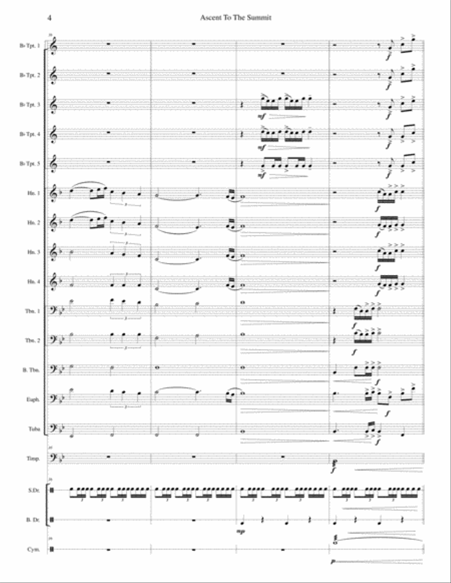 Ascent to the Summit Brass Ensemble scores gallery preview page 5