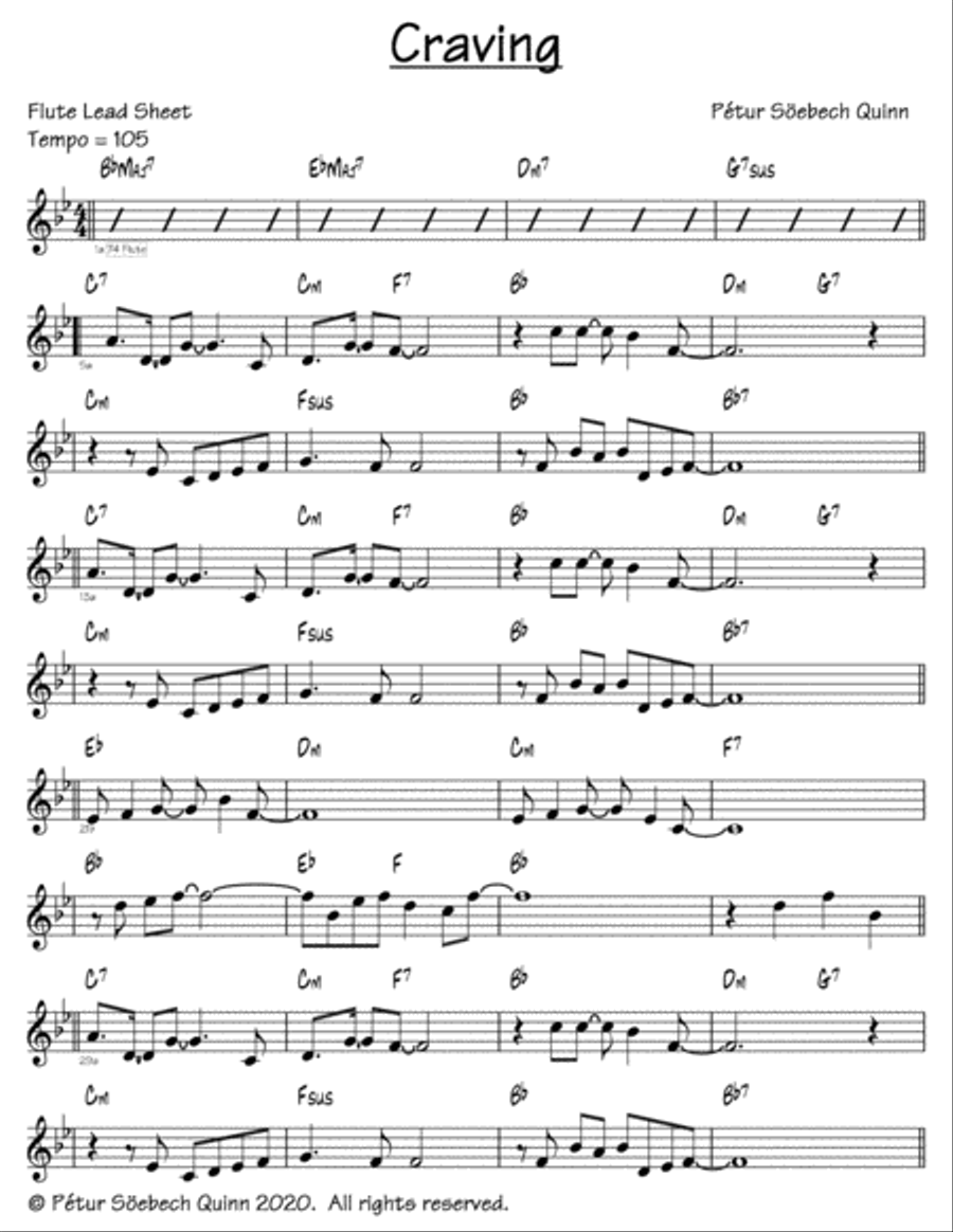 Craving Flute Solo scores gallery preview page 1