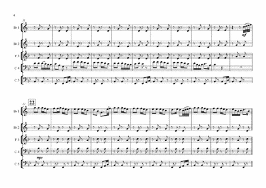 Stop The Cavalry Brass Ensemble scores gallery preview page 4