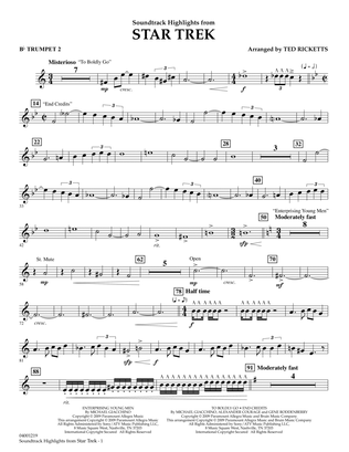 Star Trek - Soundtrack Highlights - Bb Trumpet 2