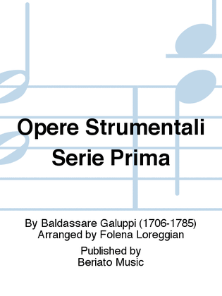 Book cover for Opere Strumentali Serie Prima