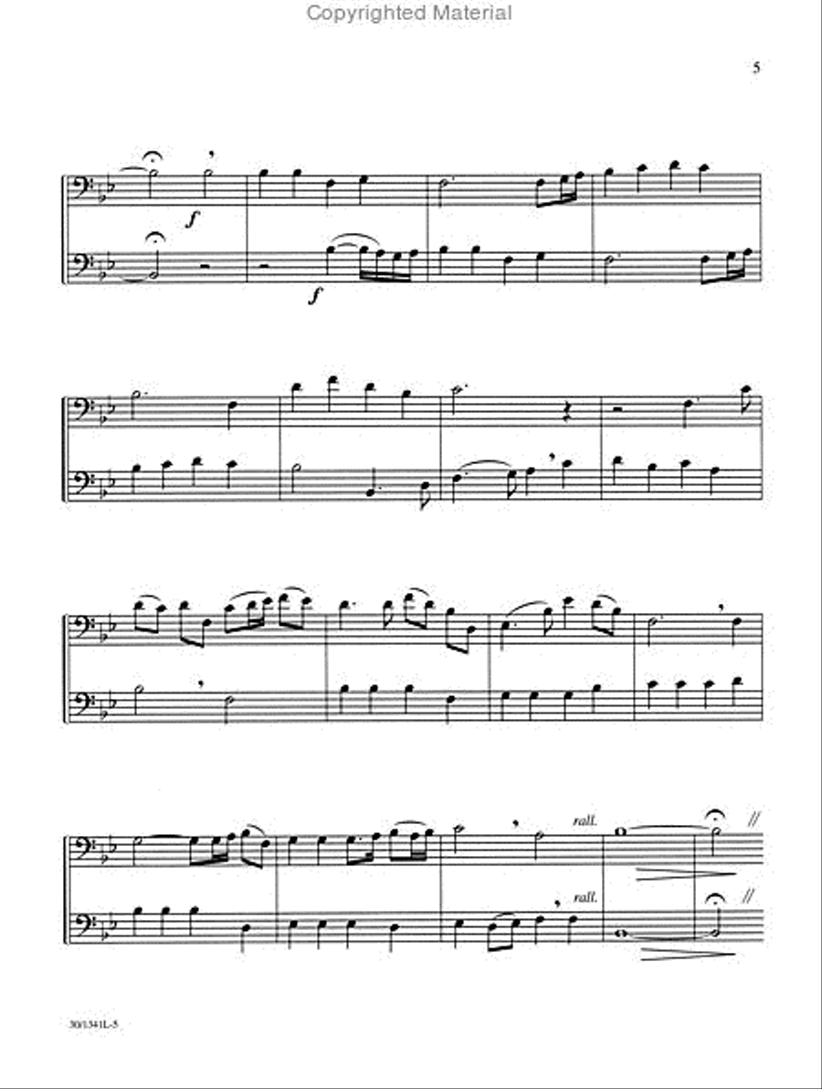 Hymns & Spirituals - Trombone/Euphonium Trombone Duet scores gallery preview page 3