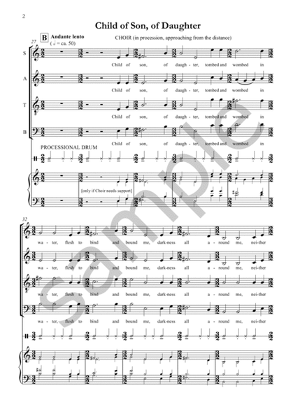 Unborn for Solo Tenor, SATB Choir, Organ and Processional Drum