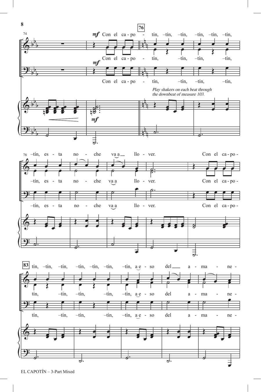 El Capotin El Capotin 3-Part scores gallery preview page 6