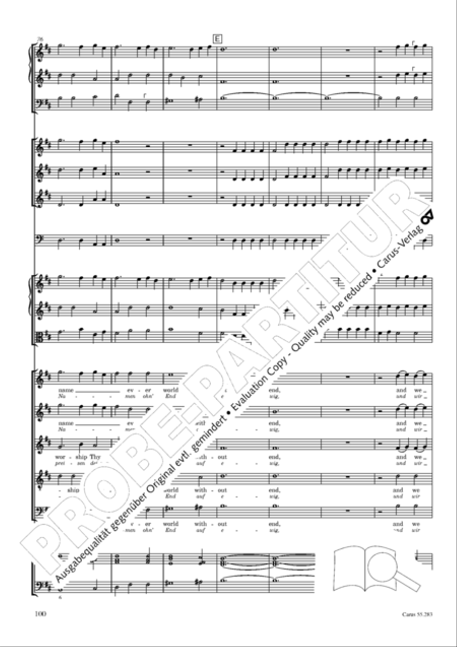 Te Deum for the Victory of Dettingen SSATB scores gallery preview page 117