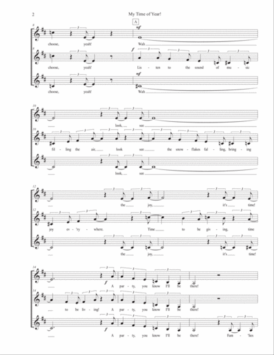 My Time Of Year! 3-Part scores gallery preview page 3