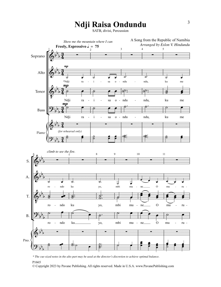 Ndji Raisa Ondundu Ndji Raisa Ondundu 4-Part scores gallery preview page 1