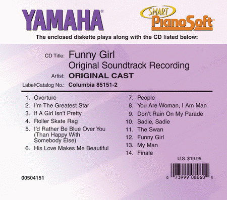 Funny Girl Original Soundtrack Recording - Piano Software