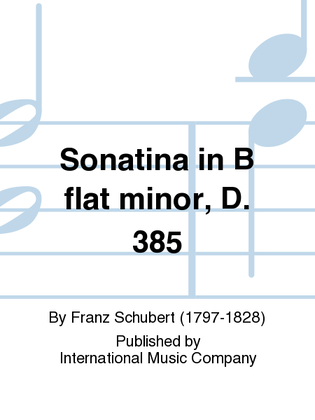Book cover for Sonatina In B Flat Minor, D. 385
