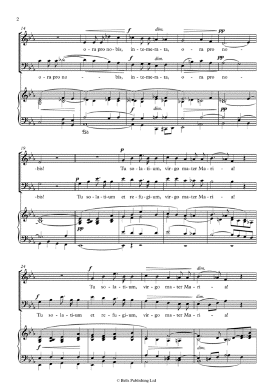 O sanctissima, Op. 19a (Original key. E-flat Major) Piano Accompaniment scores gallery preview page 2