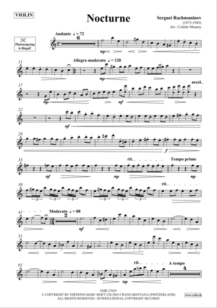 Nocturne Violin scores gallery preview page 2