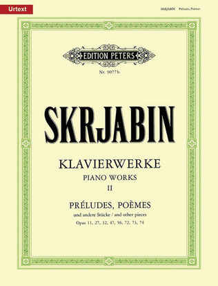 Book cover for Selected Piano Works -- Préludes, Poèmes and Other Pieces