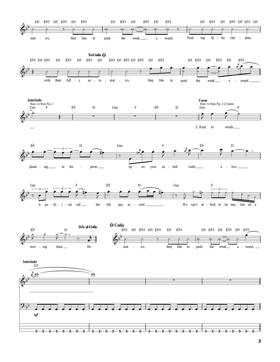 Deer Dance Deer Dance Electric Guitar scores gallery preview page 3