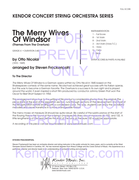 Merry Wives Of Windsor, The (Themes From The Overture) image number null
