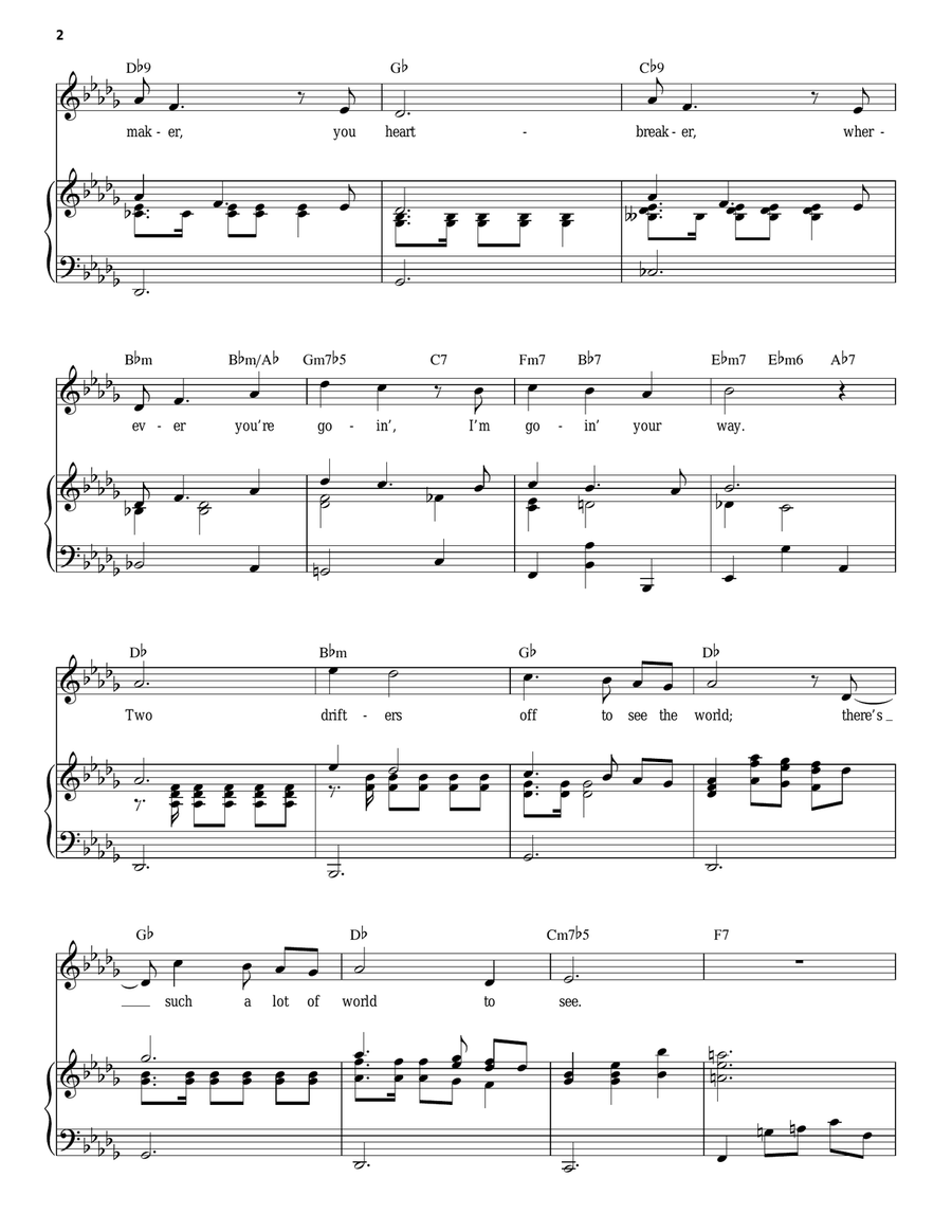 Moon River Piano, Vocal scores gallery preview page 2