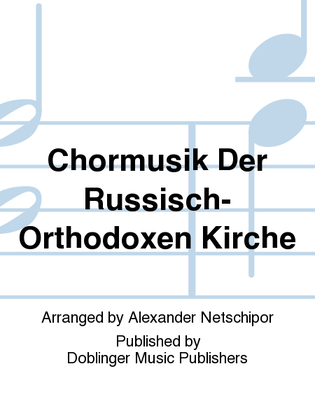 Book cover for Chormusik der russisch-orthodoxen Kirche