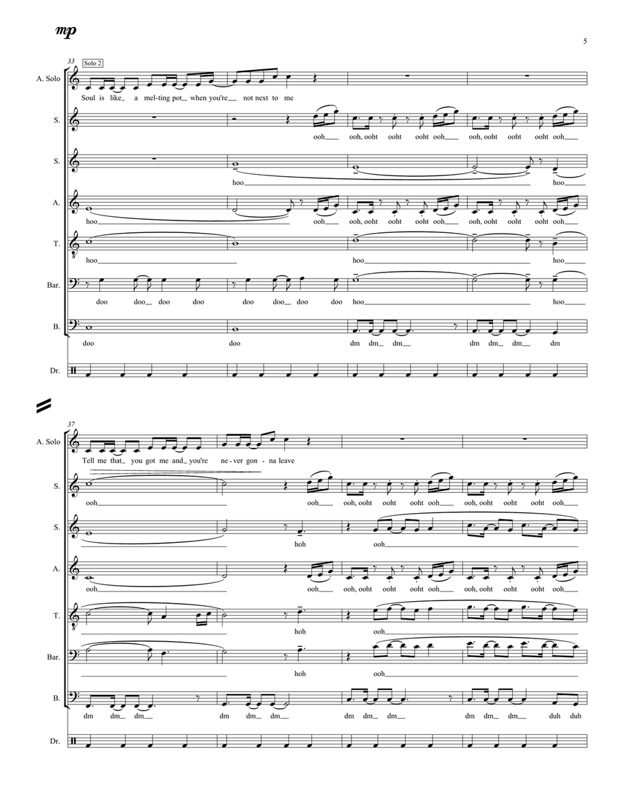 Hold My Hand Hold My Hand Divisi scores gallery preview page 5