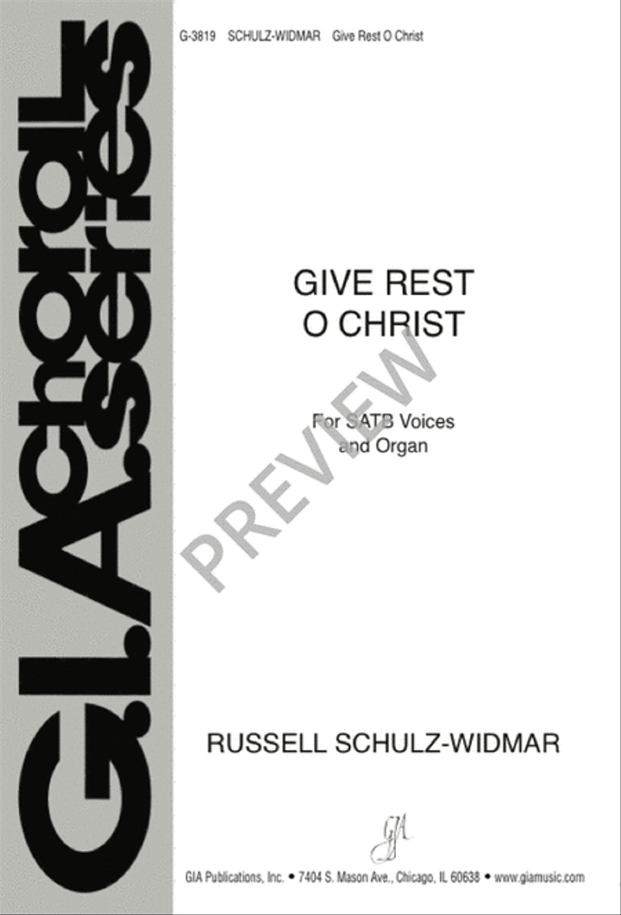 Give Rest, O Christ 4-Part scores gallery preview page 2