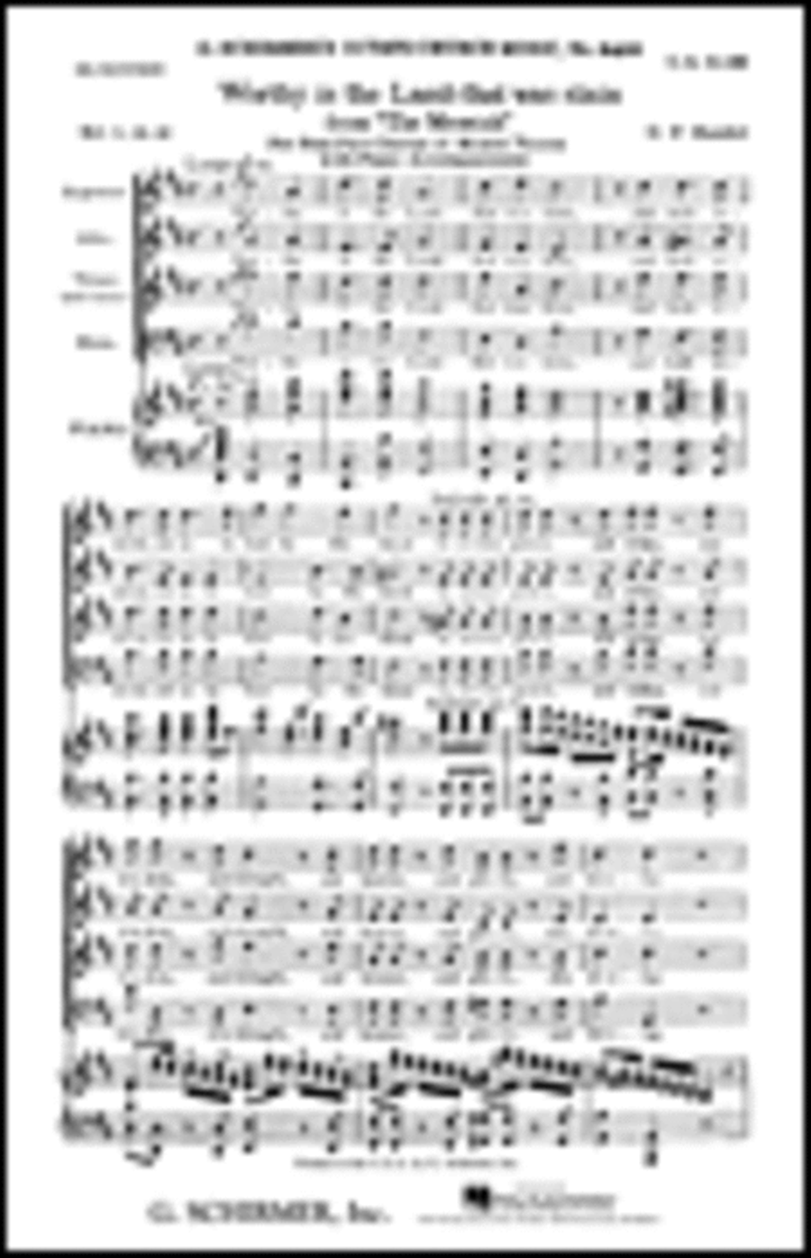 Worthy Is The Lamb That Was Slain (from Messiah) 4-Part scores gallery preview page 1