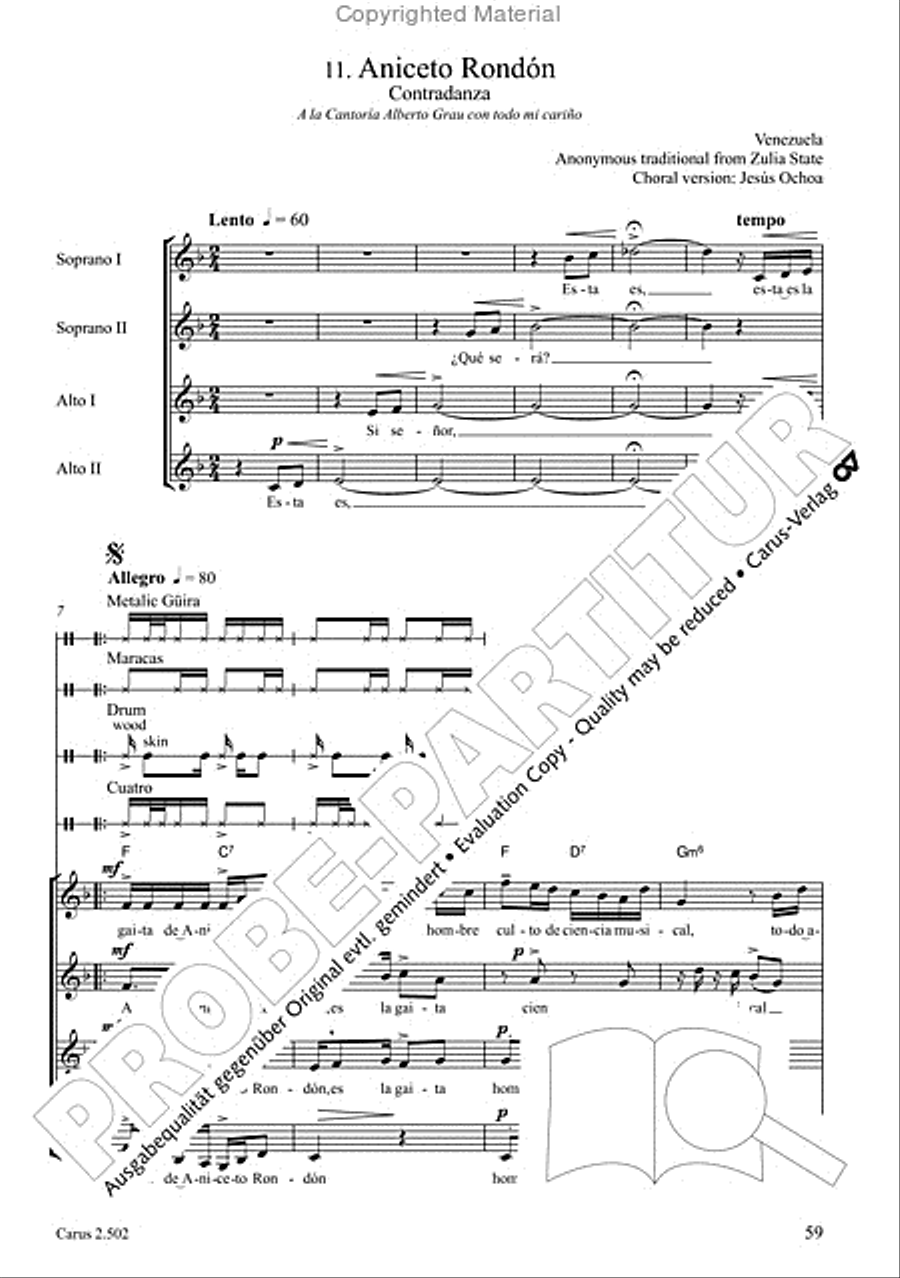Makumbebe II. Latin American Choral Repertoire. Carmina mundi. Music + CD Choir scores gallery preview page 60