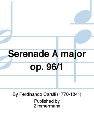 Book cover for Serenade A major Op. 96/1