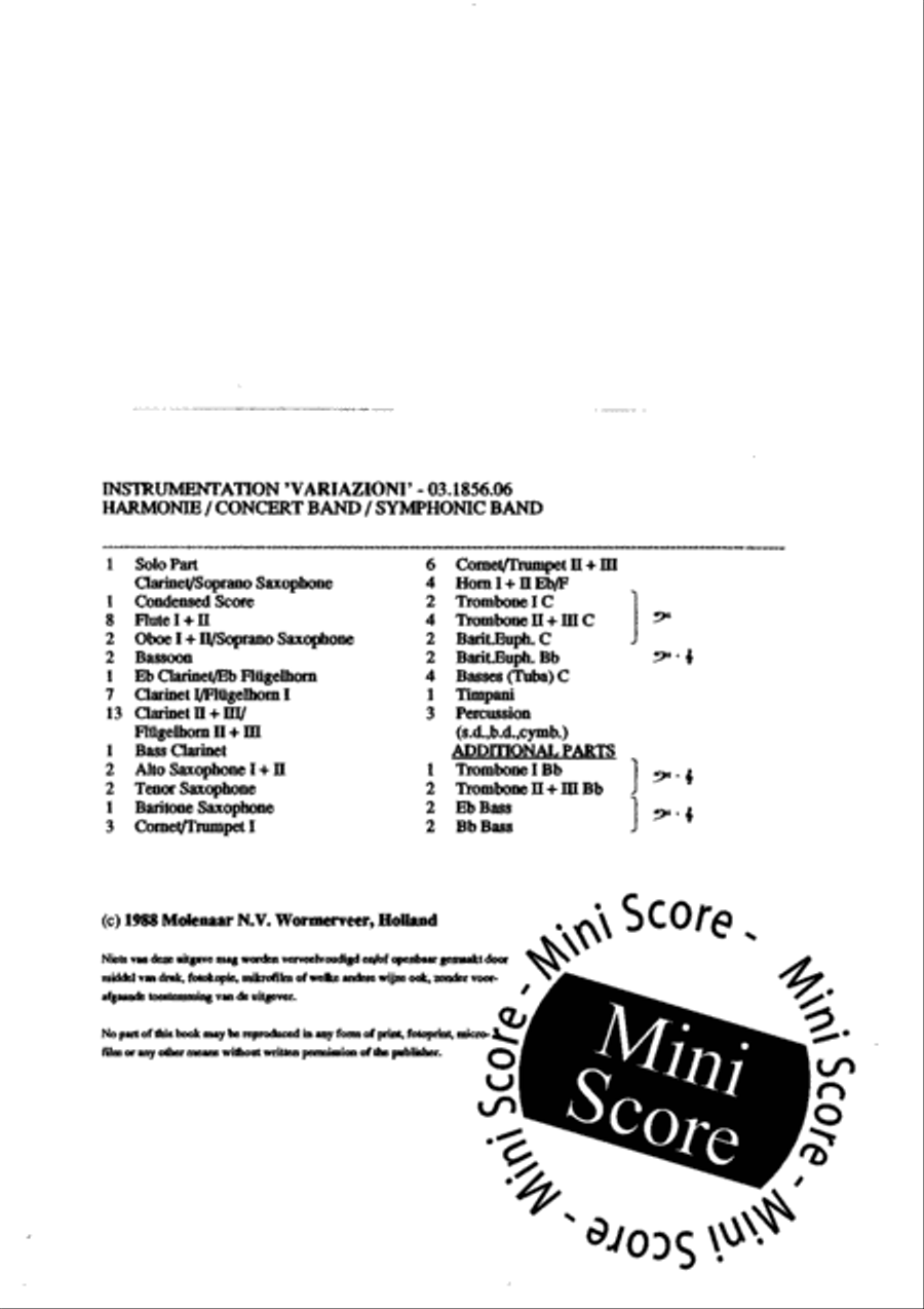 Variazioni Fanfare Band scores gallery preview page 4