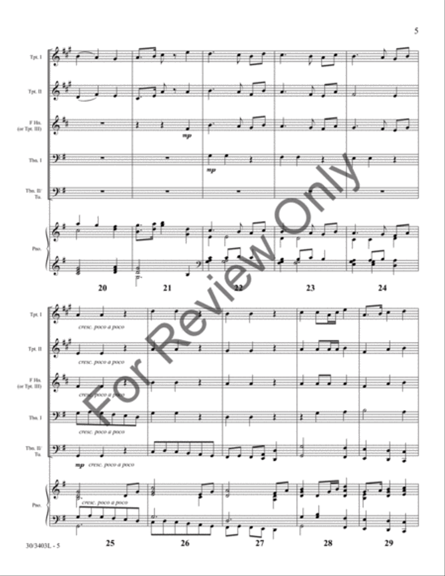 Crown Him Lord of All! Brass Ensemble scores gallery preview page 4