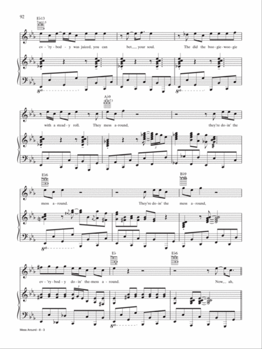 Mess Around Piano, Vocal, Guitar scores gallery preview page 3
