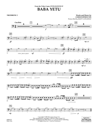 Baba Yetu (from Civilization IV) (trans. Matt Conaway) - Trombone 2