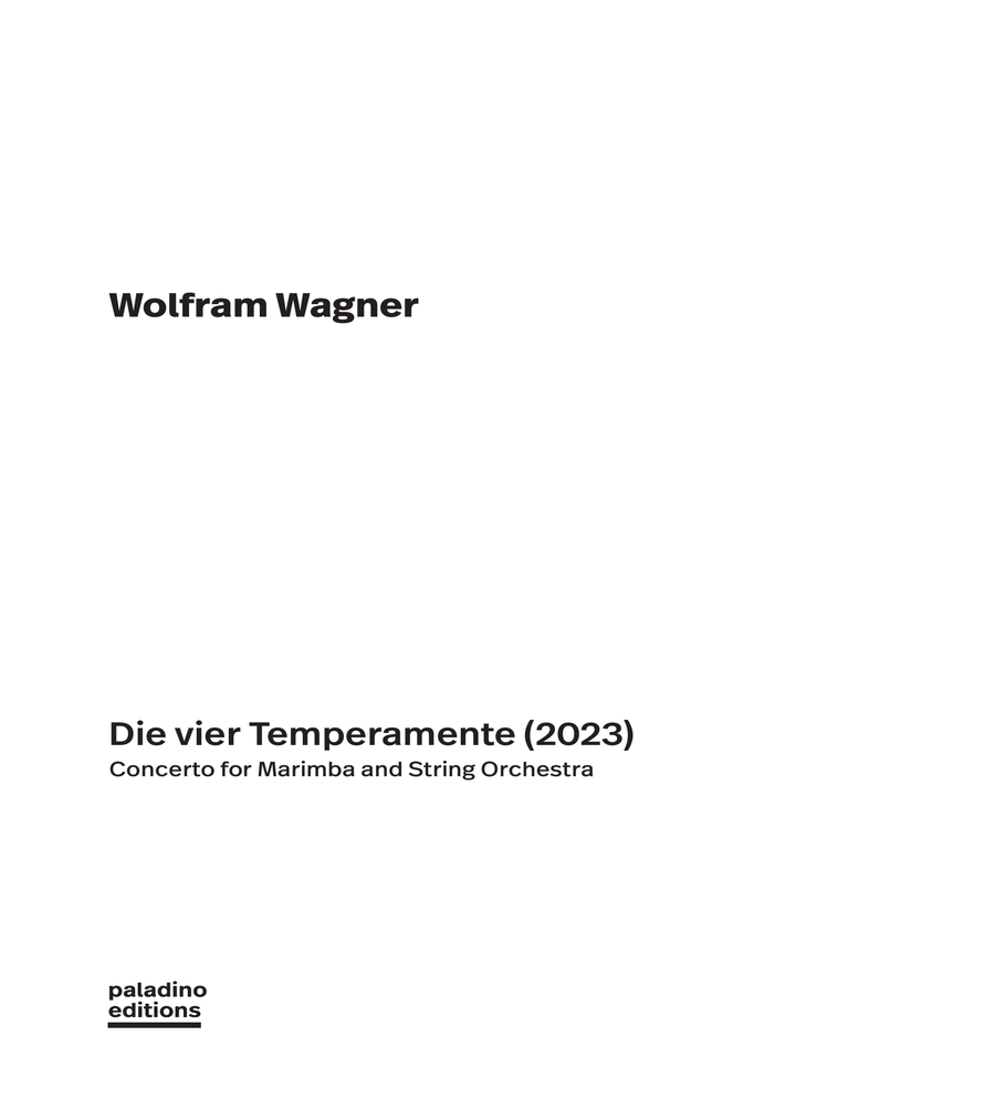 Die vier Temperamente - Score Only