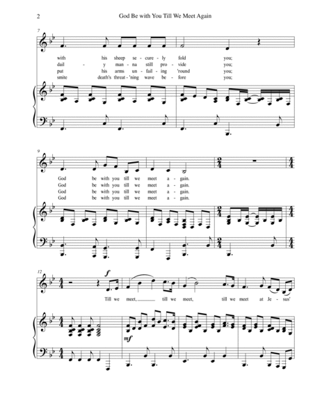 God Be With You till We Meet Again - for baritone or alto voice with piano image number null