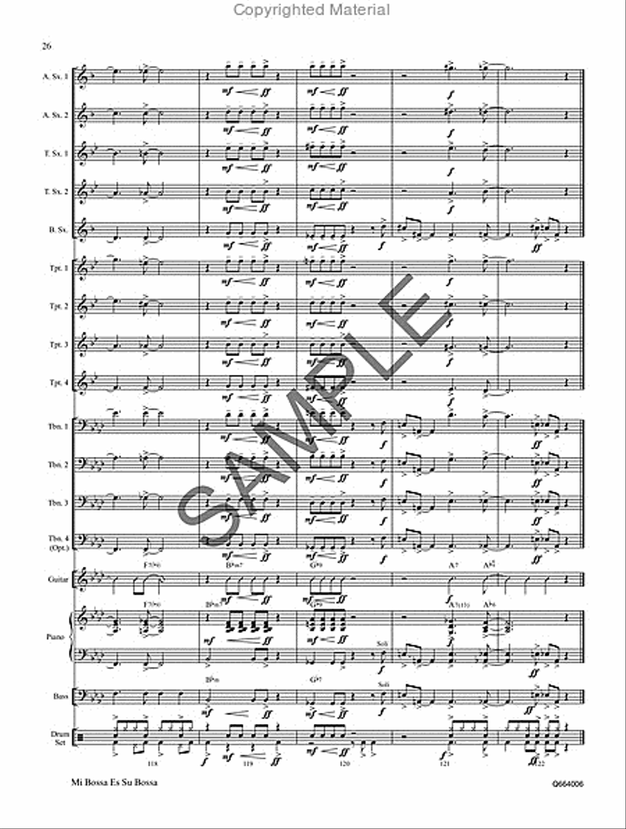 Mi Bossa Es Su Bossa Jazz Ensemble scores gallery preview page 27