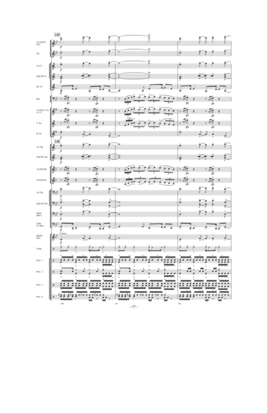 Brazil: Ceremony, Song and Samba Concert Band scores gallery preview page 36