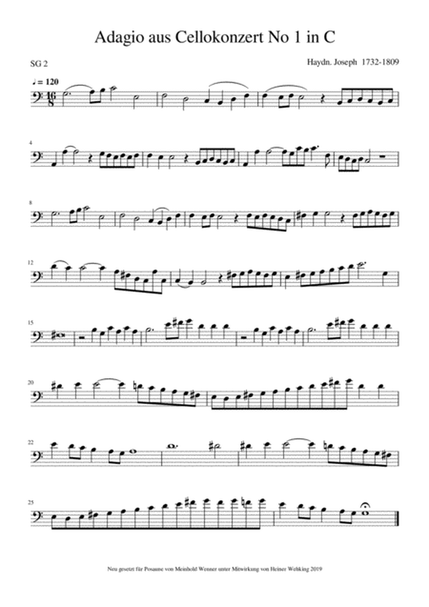 Haydn 5 Stücke Solo Piece for Trombone Posaune Trombone Solo Posaune Soli Stück Stücke Piece Piec