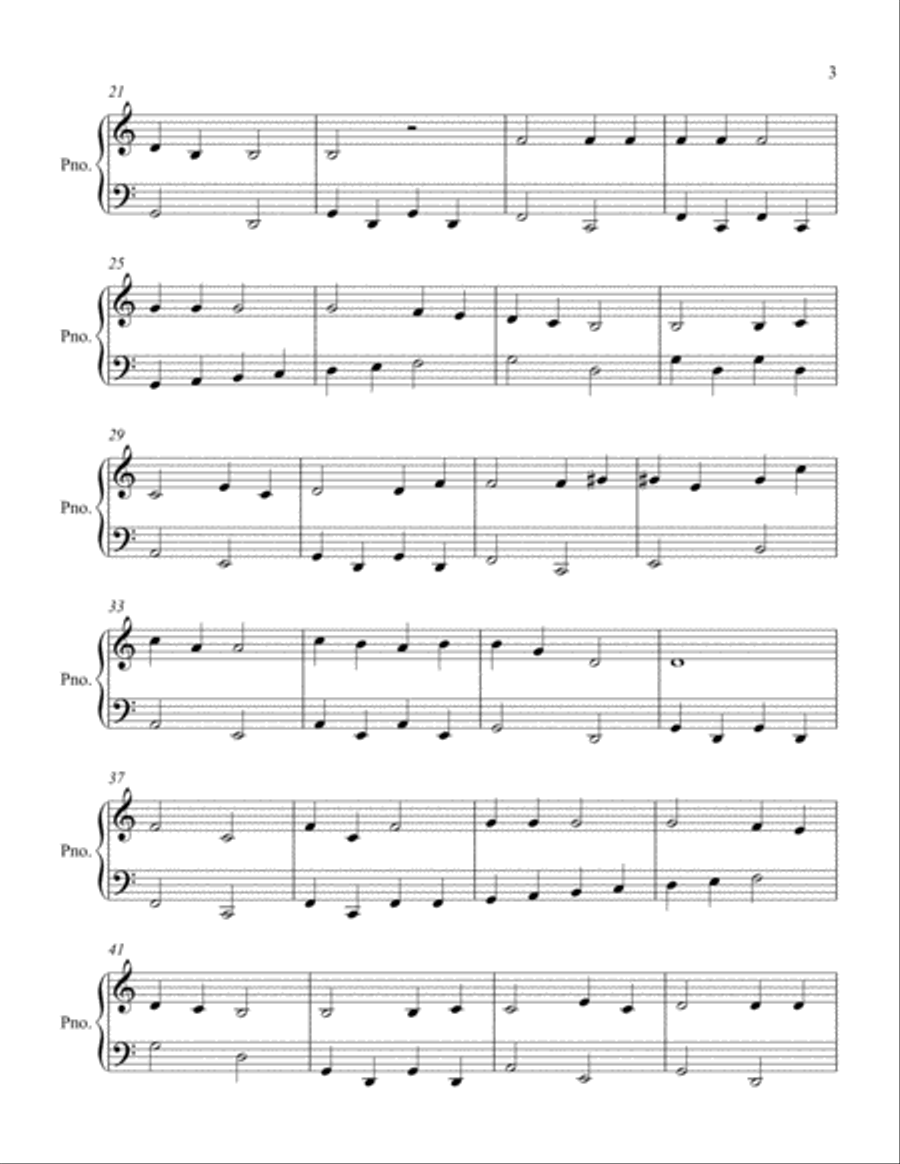 A Hazy Shade Of Winter A Hazy Shade Of Winter Easy Piano scores gallery preview page 3