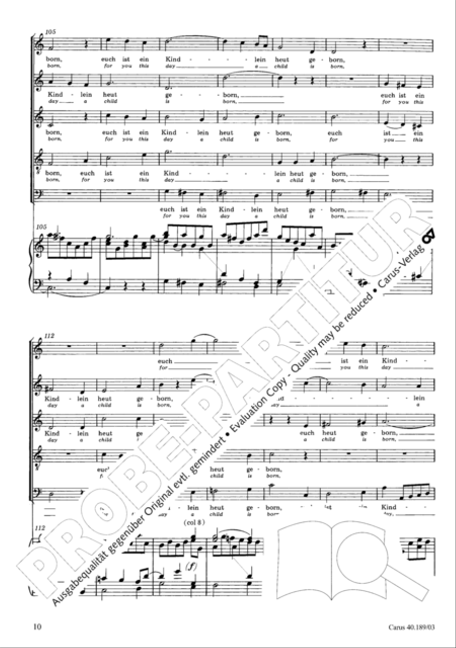 From heav'n on high (Vom Himmel hoch) SSATB scores gallery preview page 11