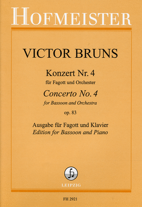 Book cover for Konzert Nr. 4 fur Fagott und Orchester / KlA