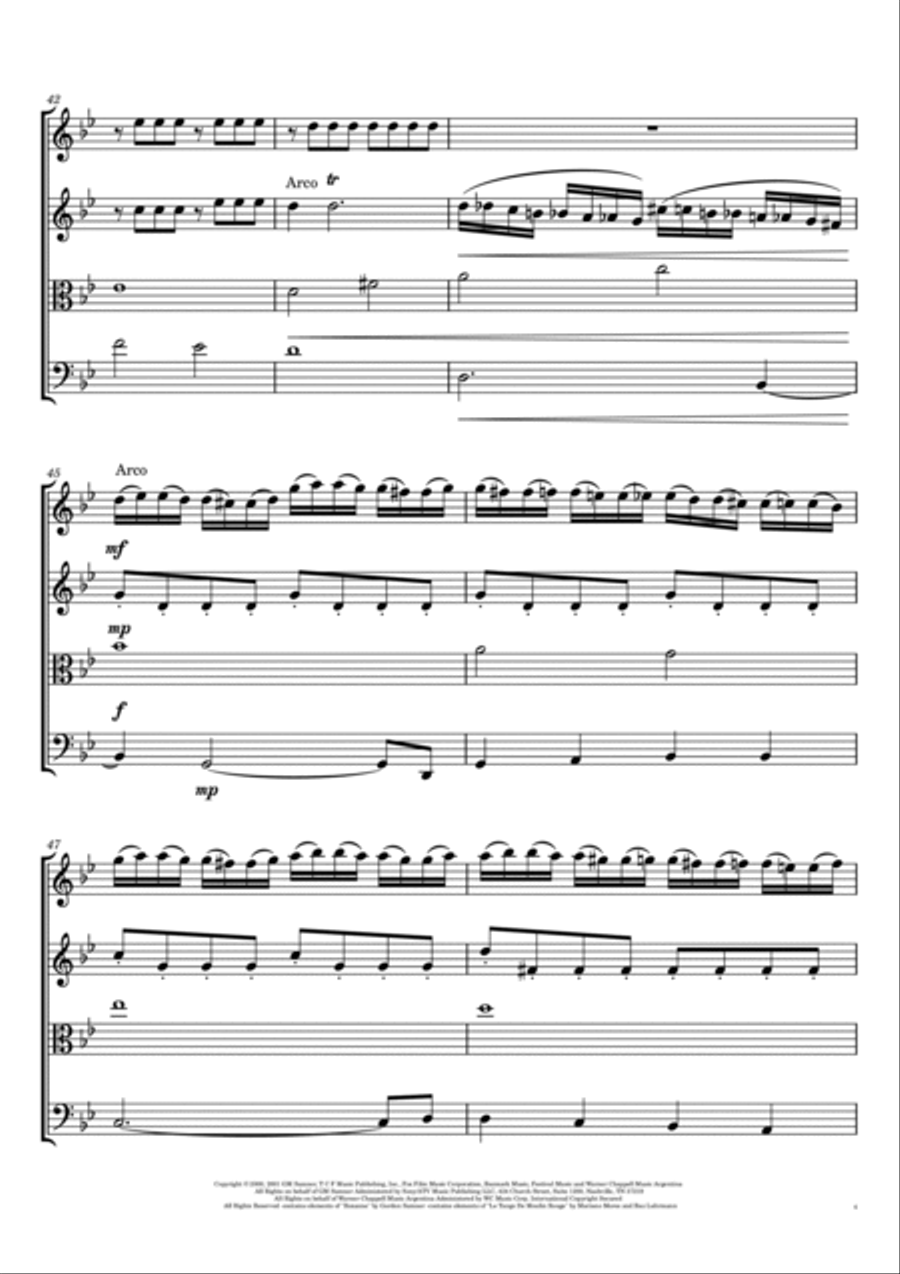 El Tango De Roxanne El Tango De Roxanne String Quartet scores gallery preview page 4