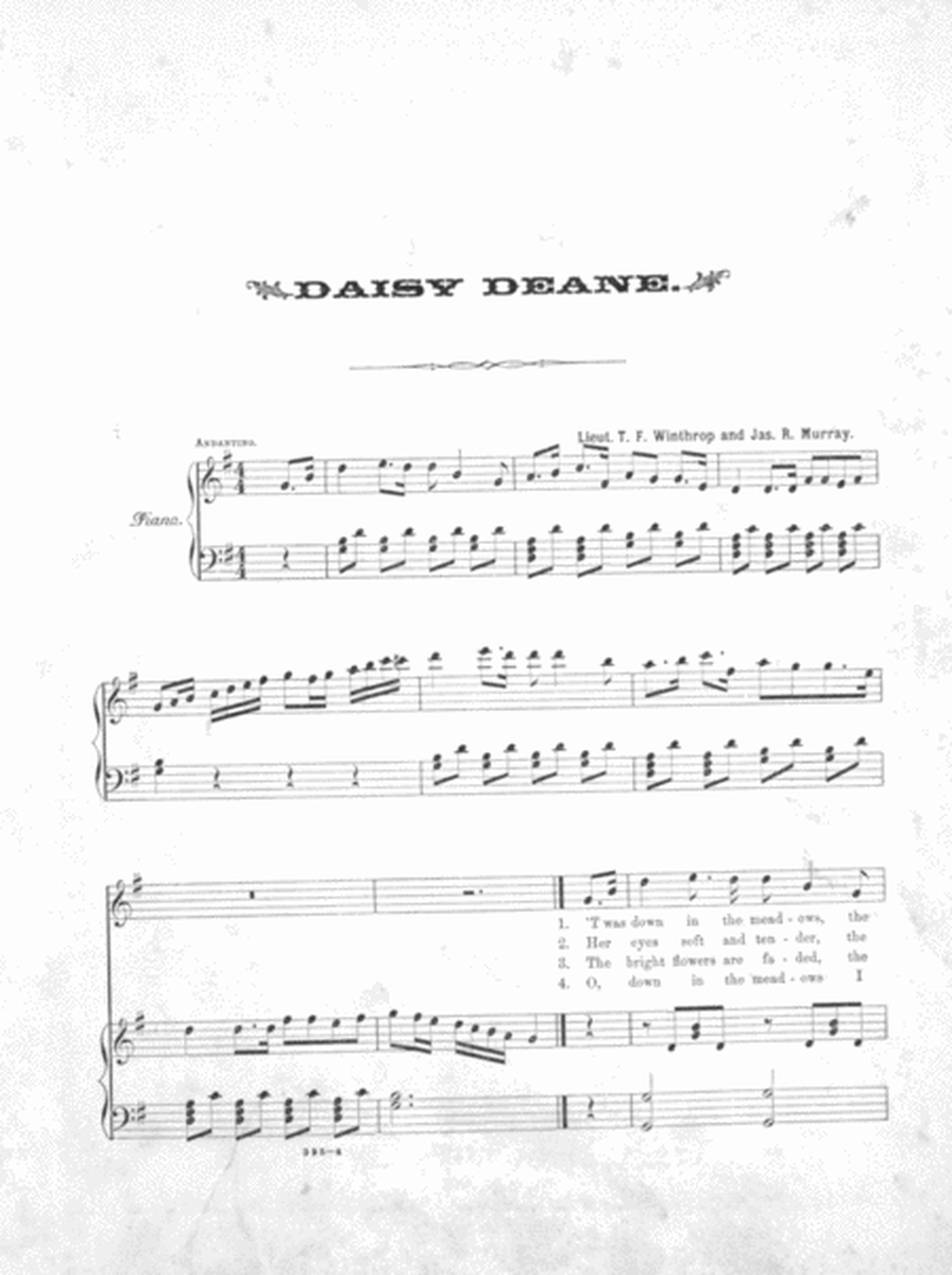 Daisy Deane. Song and Chorus