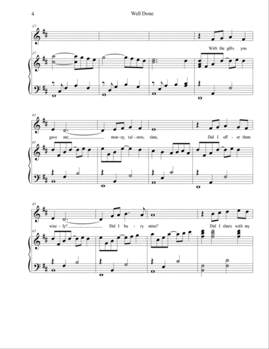 Well Done Well Done Unison Choir scores gallery preview page 4
