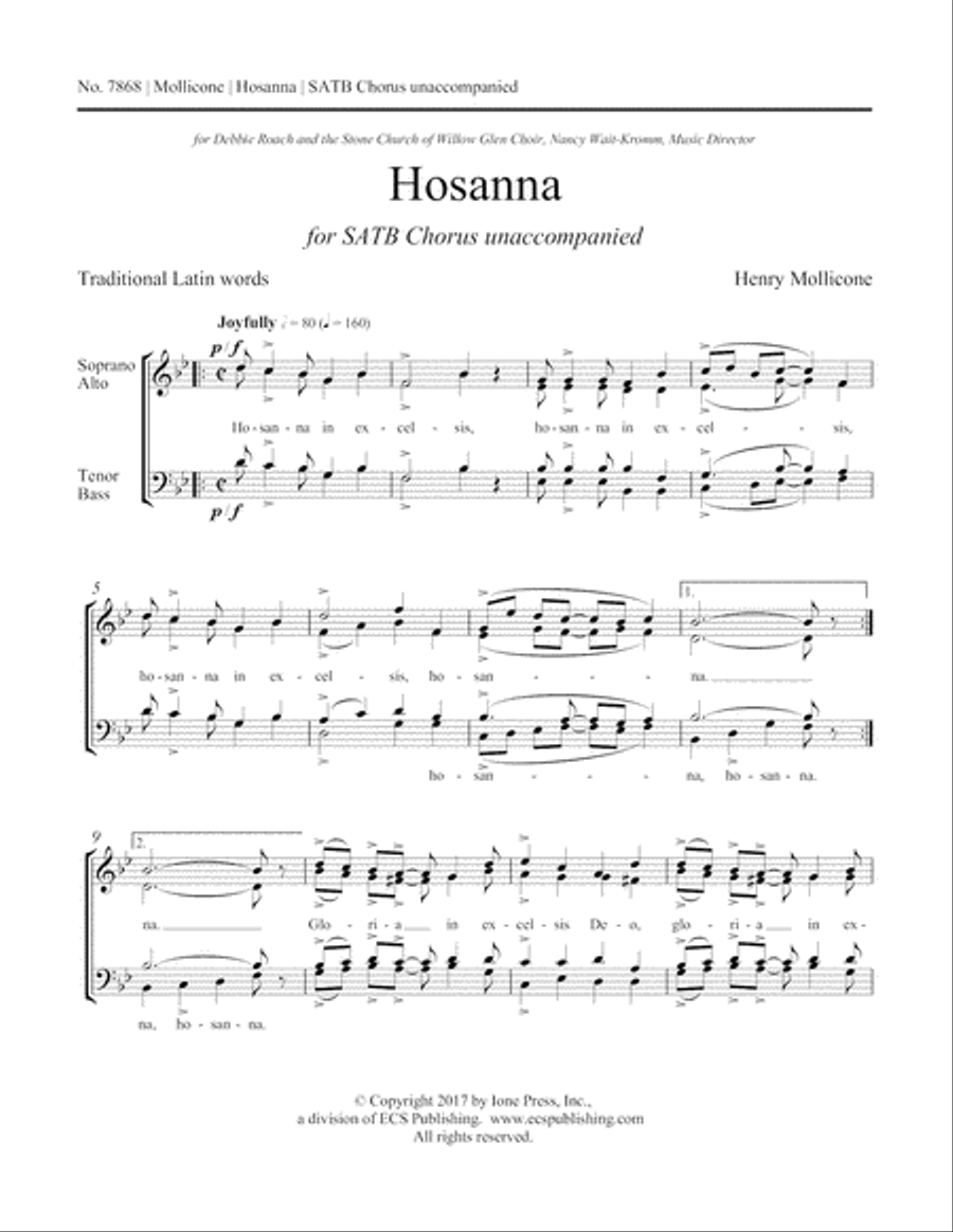 Hosanna 4-Part scores gallery preview page 2