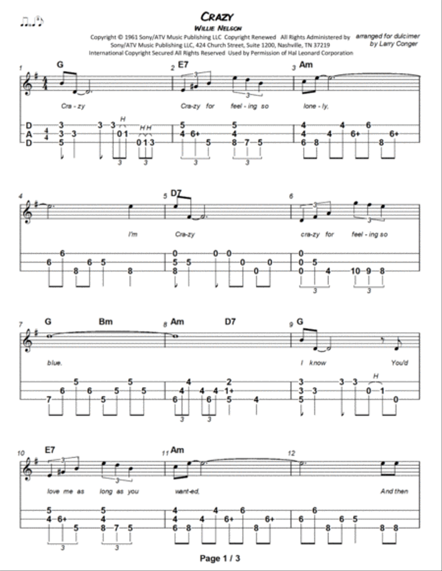 Crazy Dulcimer scores gallery preview page 2