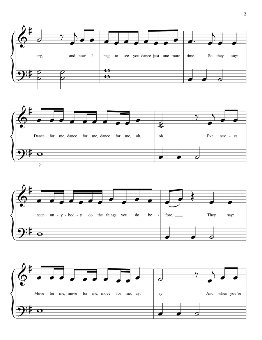 Dance Monkey Easy Piano scores gallery preview page 3